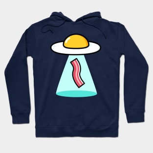 Breakfast Egg Bacon  UFO Sci Fi Hoodie